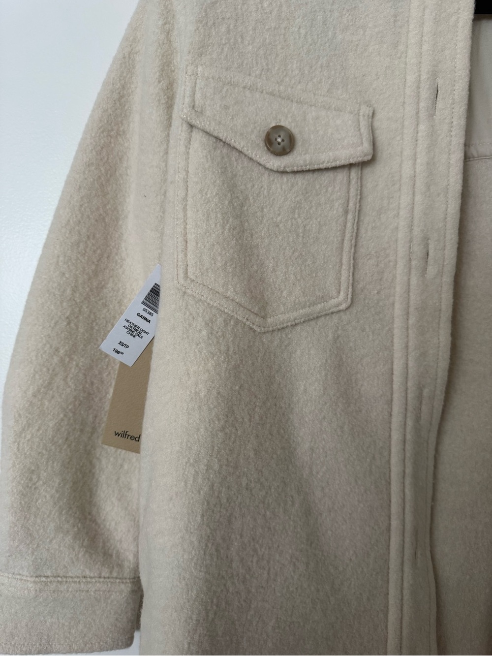 Aritzia Wilfred Free Cream Button-Up Shacket - Picture 2 of 2